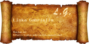 Liska Gabriella névjegykártya